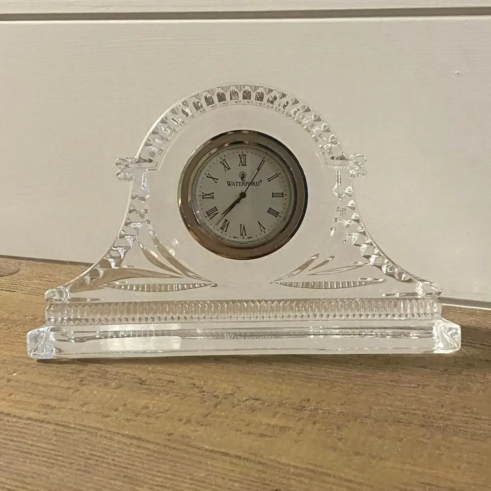 Vintage Waterford Devenish Small Crystal Clock Mantel Piece Decor
